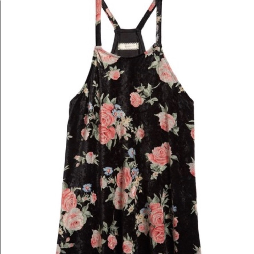 nordstrom juniors velvet print floral dress